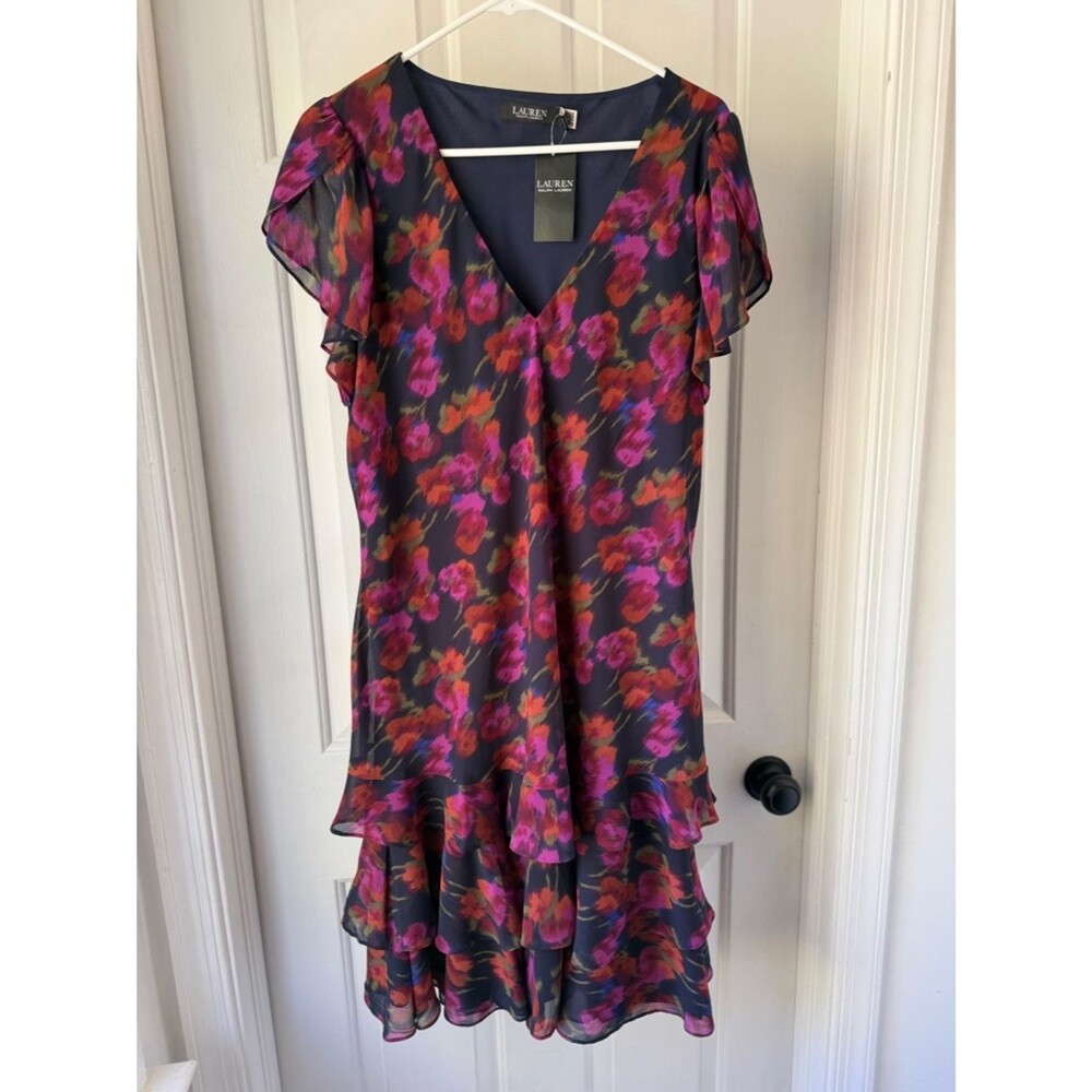 NWT Ralph Lauren Black Label Floral Dress 14